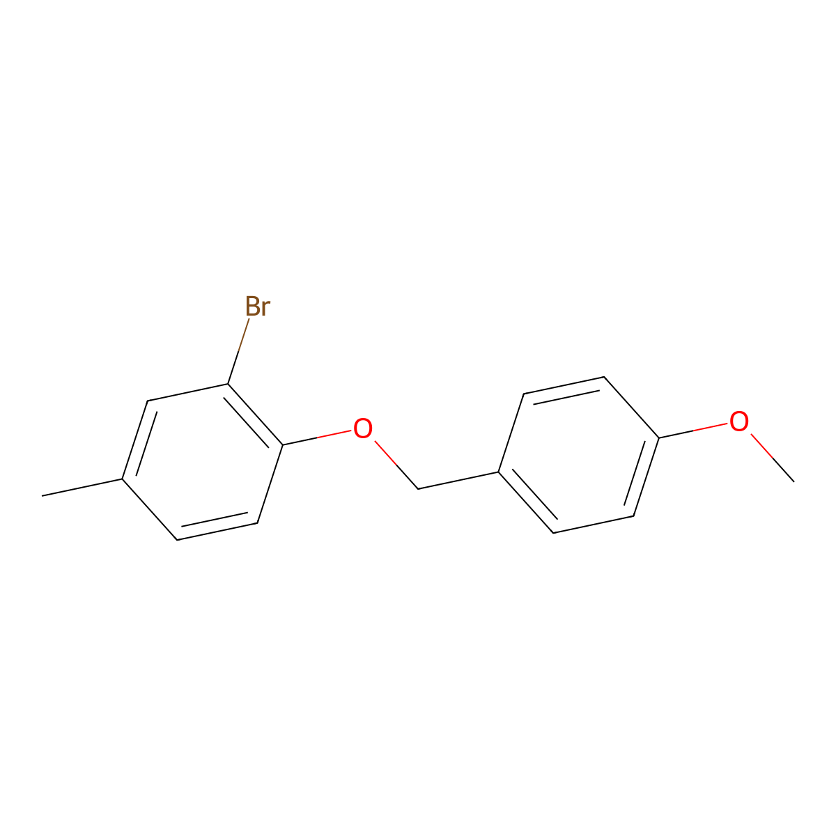 2-Bromo-1-[(4-methoxyphenyl)methoxy]-4-methylbenzene molecular structure, CAS 1036593-47-1