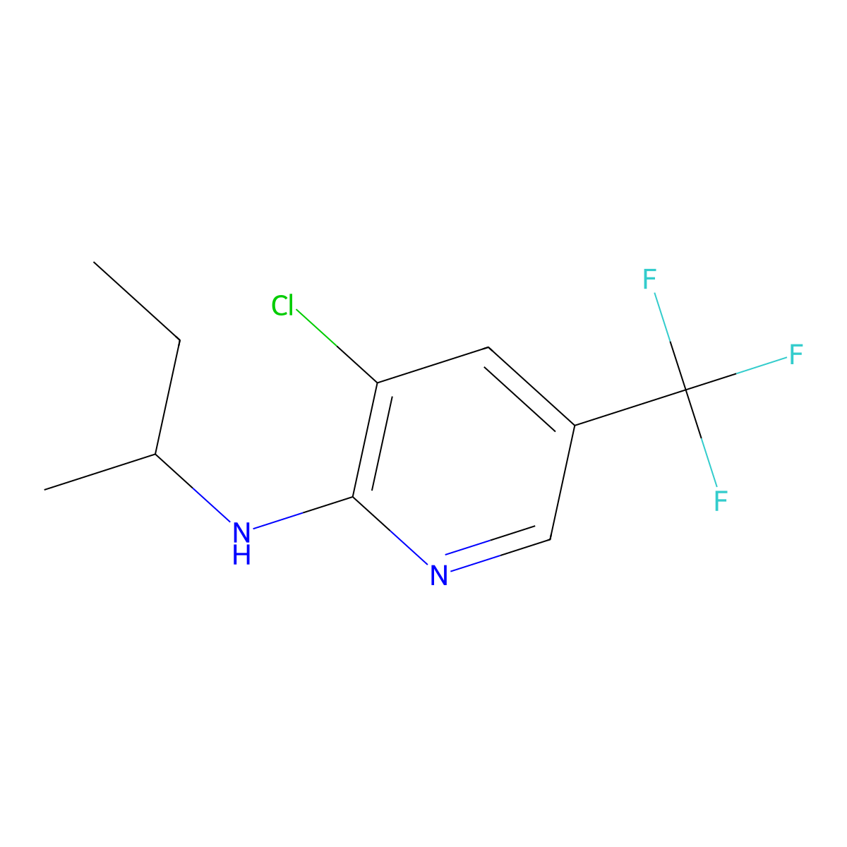 N-(sec-Butyl)-3-chloro-5-(trifluoromethyl)pyridin-2-amine molecular structure, CAS 1036594-37-2