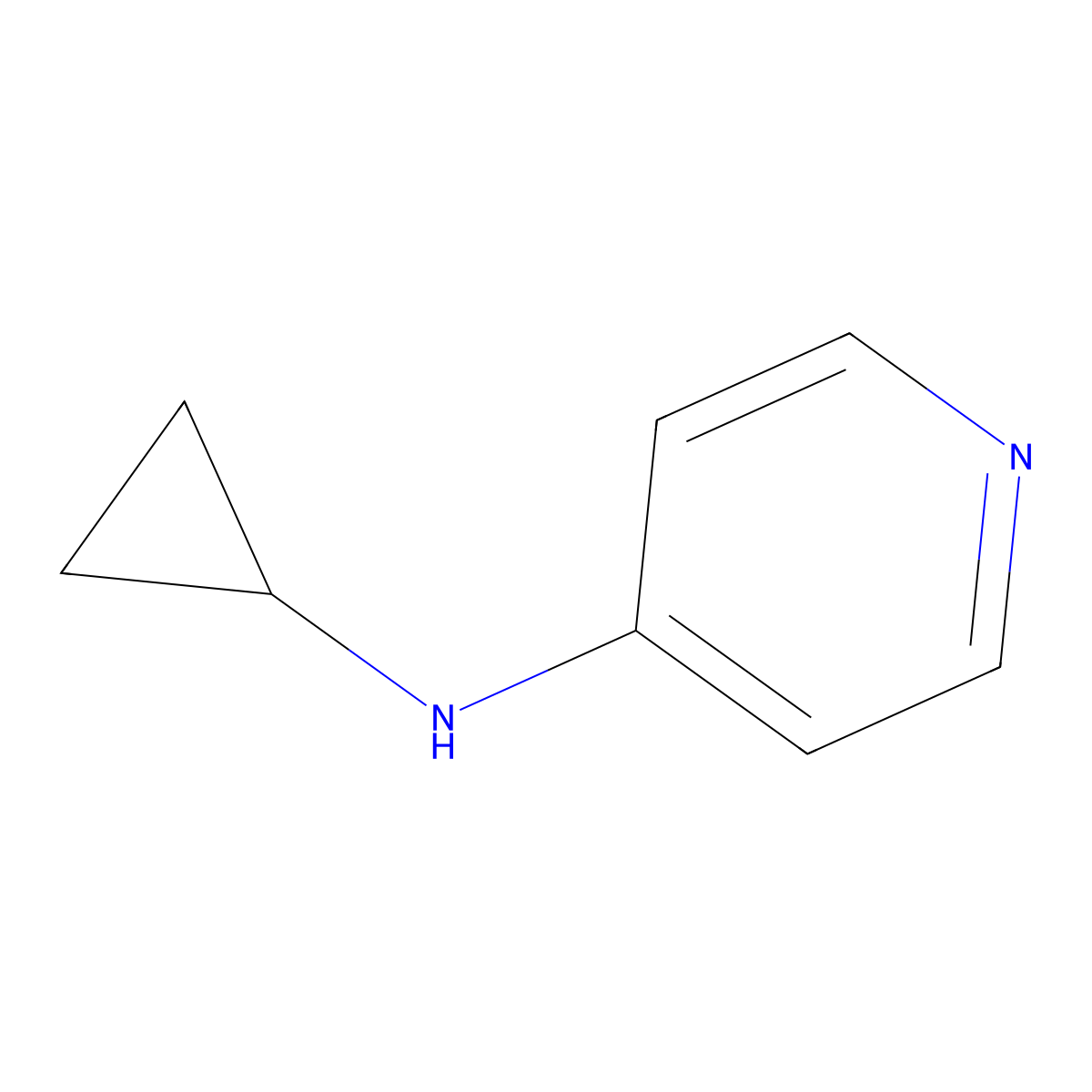 N-cyclopropylpyridin-4-amine molecular structure, CAS 1036598-73-8