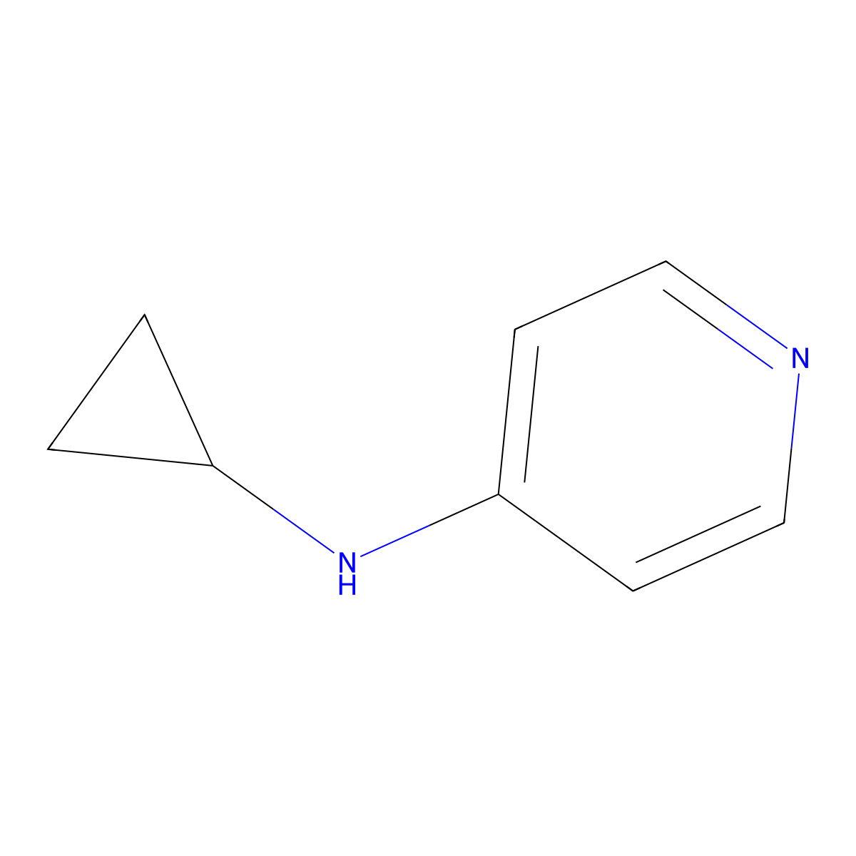 N-cyclopropylpyridin-4-amine molecular structure, CAS 1036598-73-8