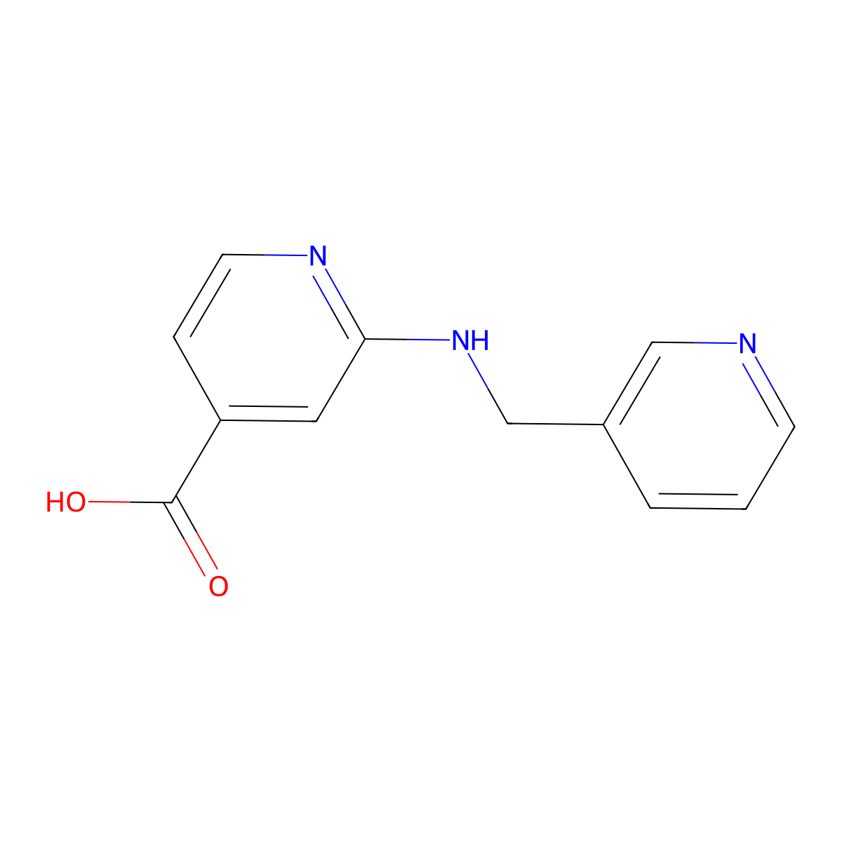 2-[(3-Pyridinylmethyl)amino]isonicotinic acid molecular structure, CAS 1036599-81-1