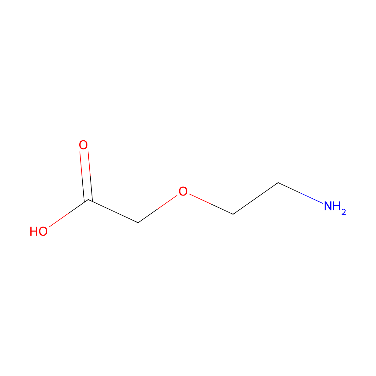 2-(2-aminoethoxy)acetic Acid molecular structure, CAS 10366-71-9