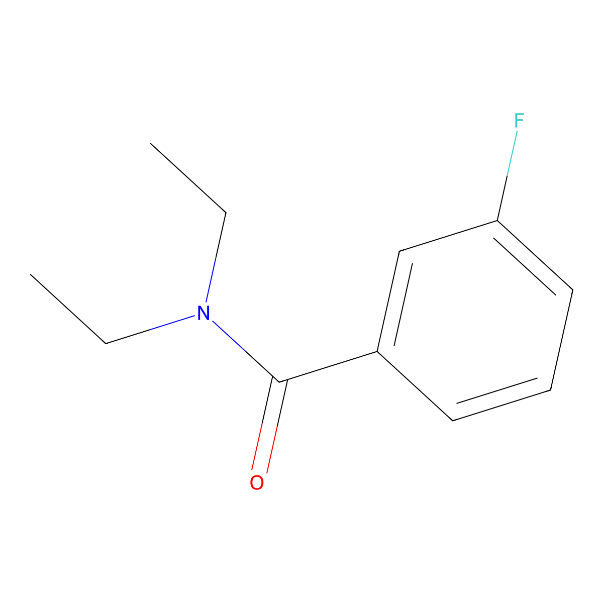 N,N-diethyl-3-fluorobenzamide molecular structure, CAS 10366-86-6