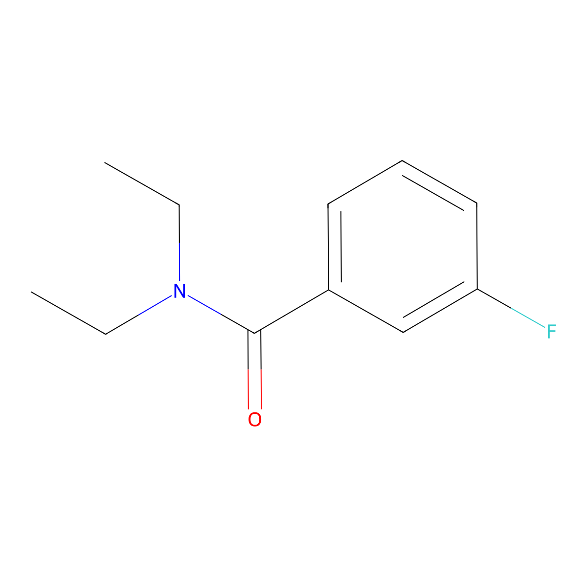 N,N-diethyl-3-fluorobenzamide molecular structure, CAS 10366-86-6