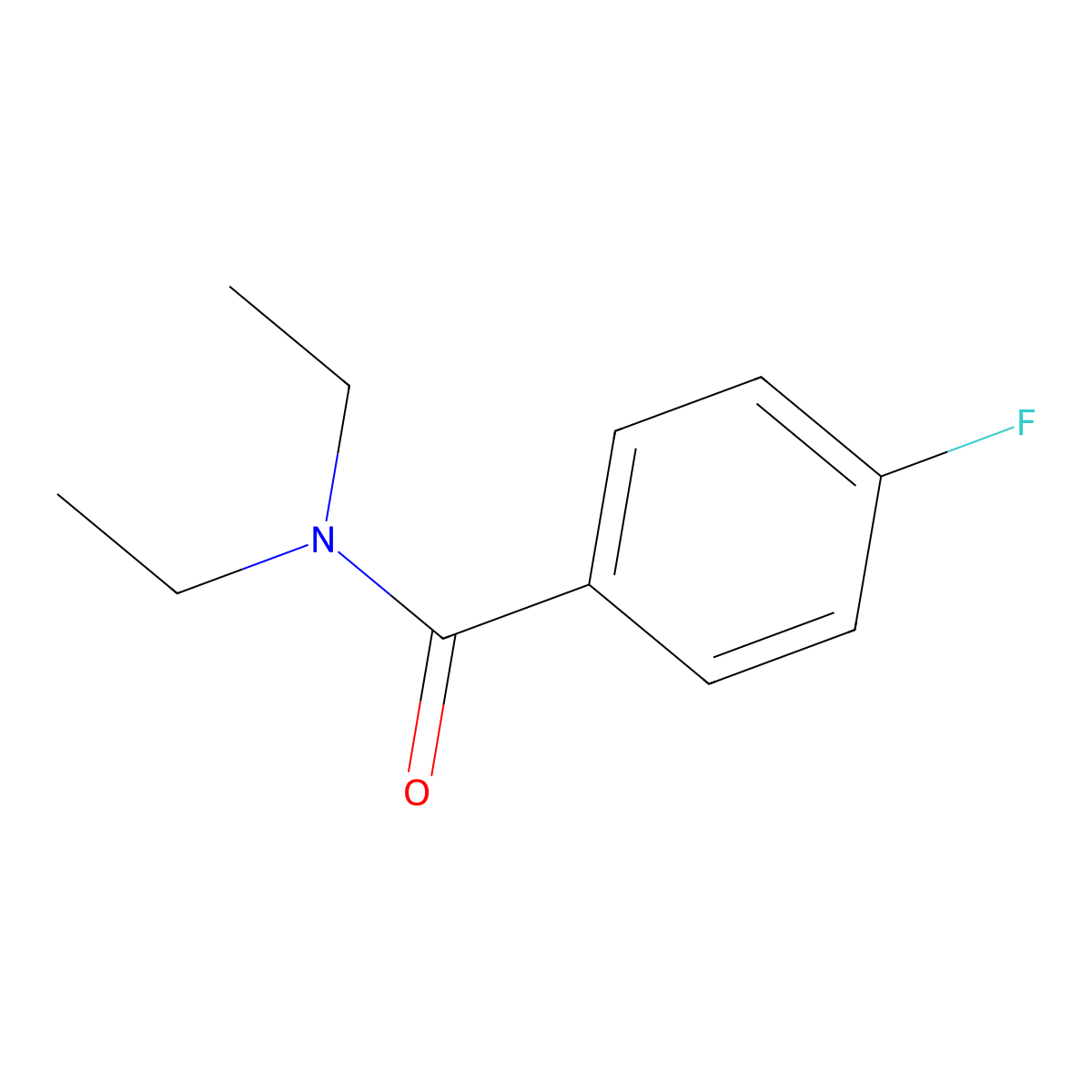 N,N-diethyl-4-fluorobenzamide molecular structure, CAS 10366-88-8