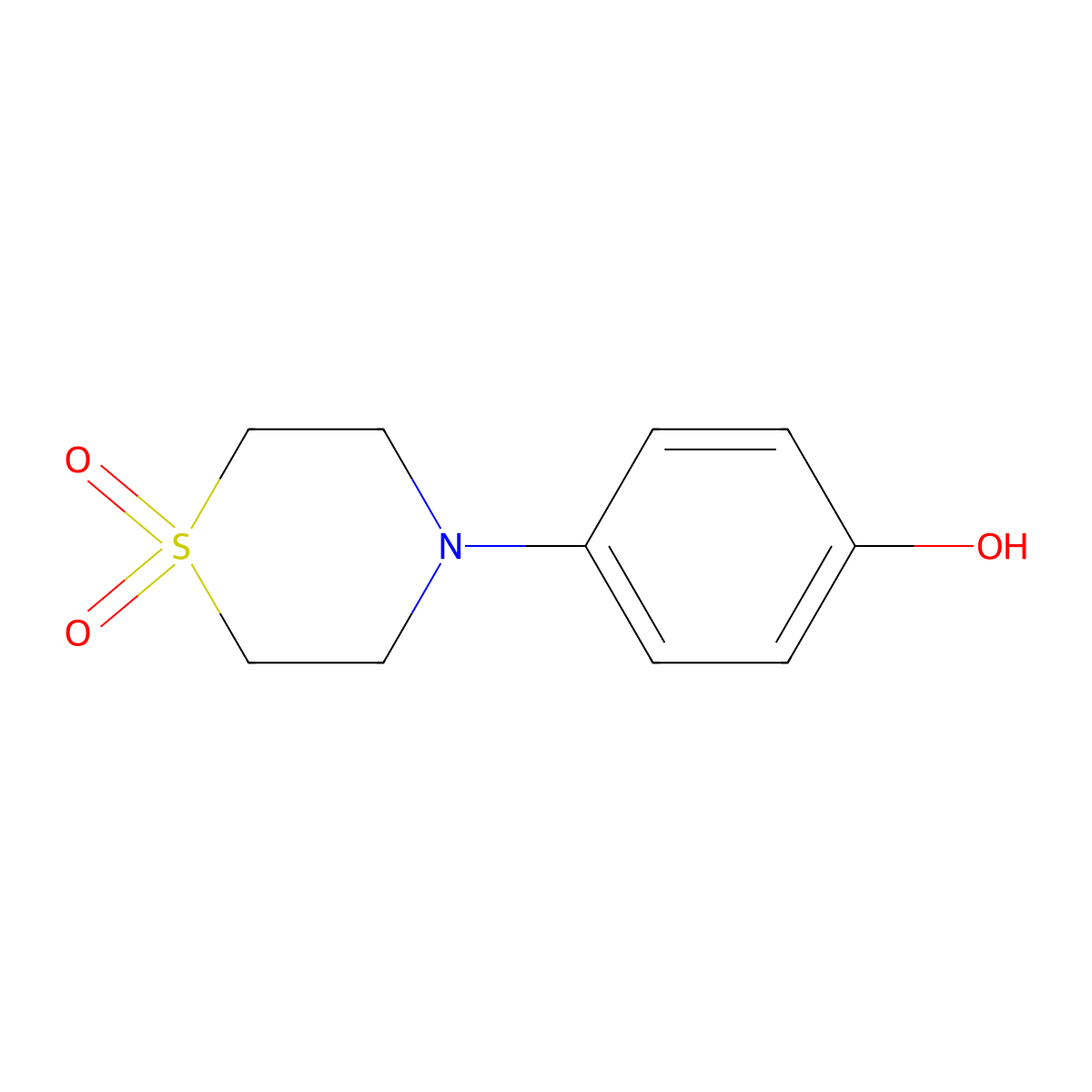 4-(4-Hydroxyphenyl)thiomorpholine 1,1-Dioxide molecular structure, CAS 103661-13-8