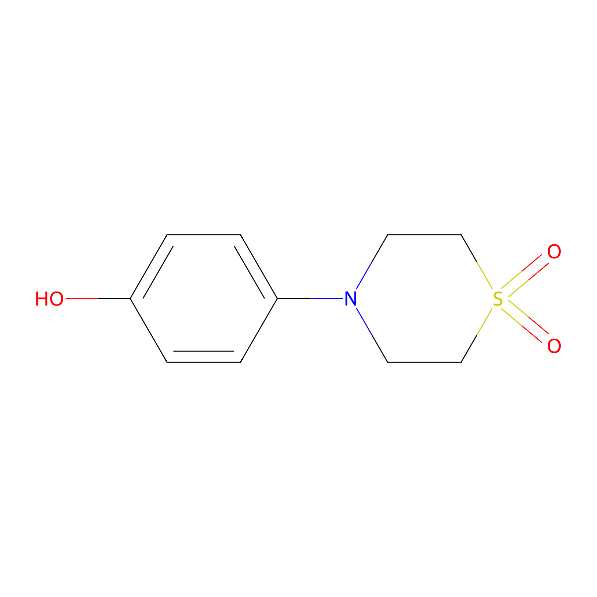 4-(4-Hydroxyphenyl)thiomorpholine 1,1-Dioxide molecular structure, CAS 103661-13-8