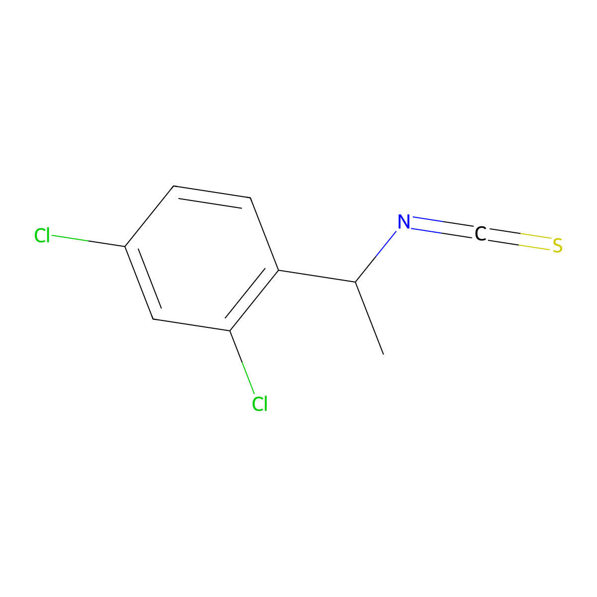 2,4-Dichloro-1-(1-isothiocyanatoethyl)benzene molecular structure, CAS 1036622-05-5