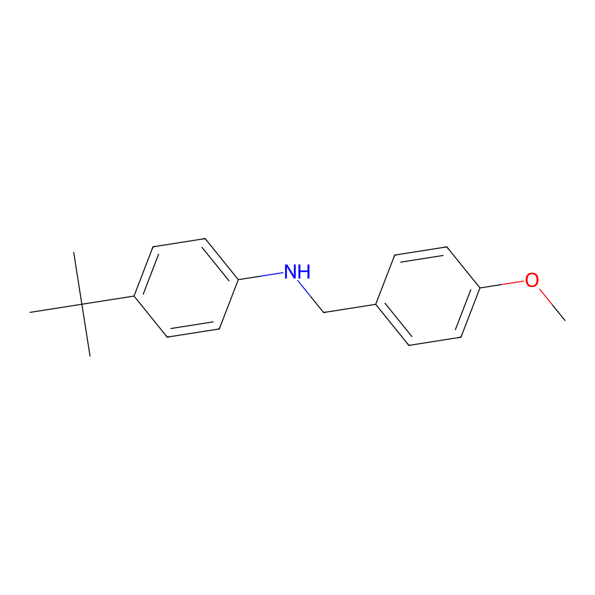N-[4-(1,1-dimethylethyl)phenyl]-4-methoxybenzenemethanamine molecular structure, CAS 1036623-84-3