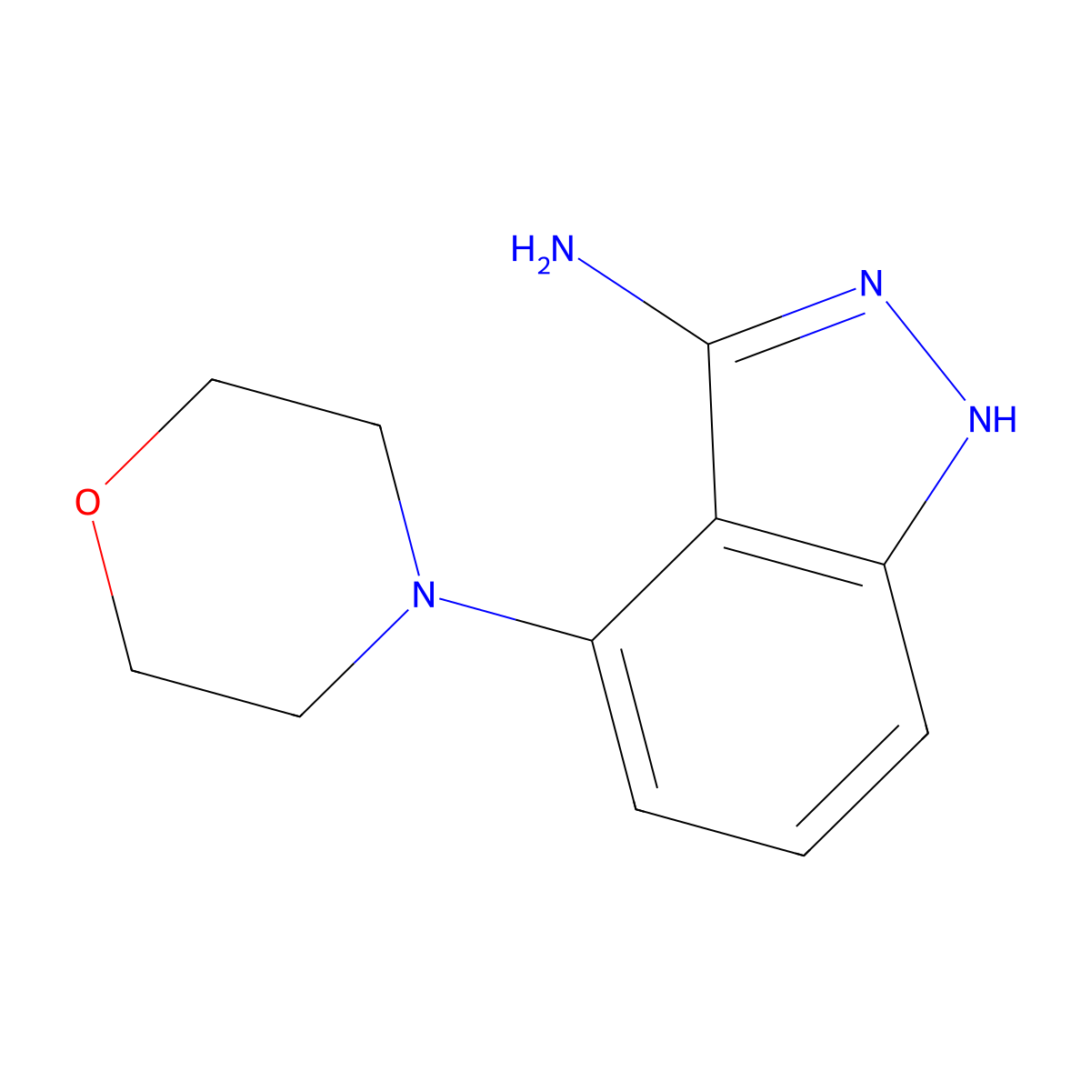 4-morpholino-1H-indazol-3-amine molecular structure, CAS 1036647-63-8