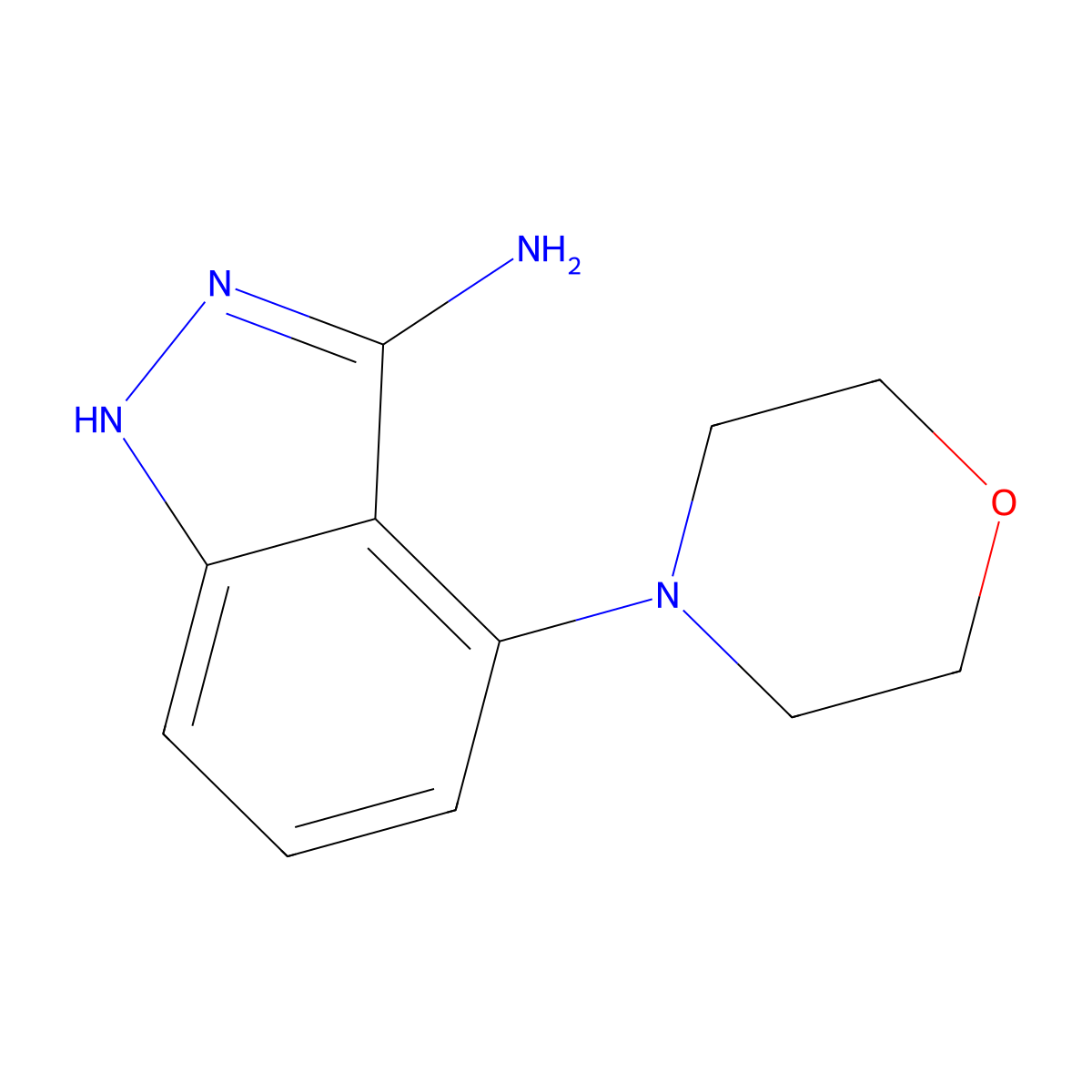 4-morpholino-1H-indazol-3-amine molecular structure, CAS 1036647-63-8