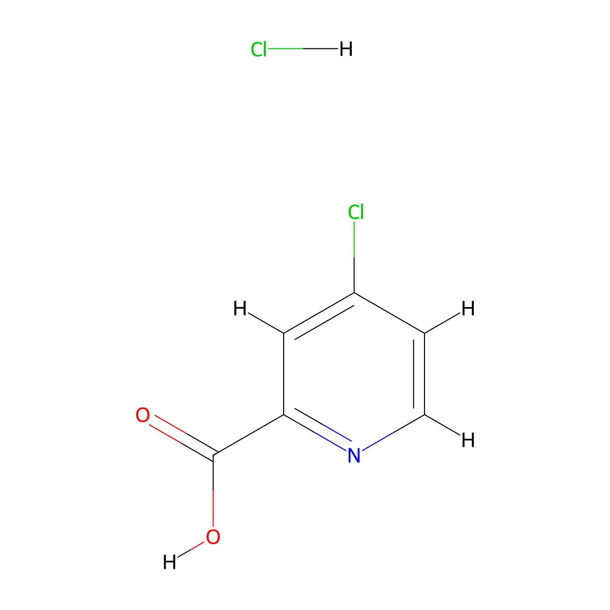 4-Chloropicolinic Acid Hydrochloride molecular structure, CAS 1036648-06-2