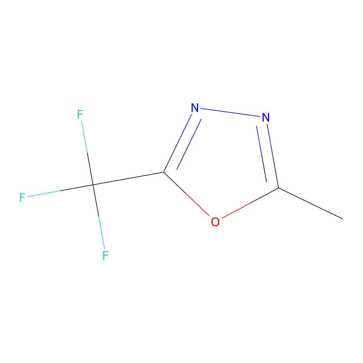 2-Methyl-5-(trifluoromethyl)-1,3,4-oxadiazole molecular structure, CAS 1036648-53-9