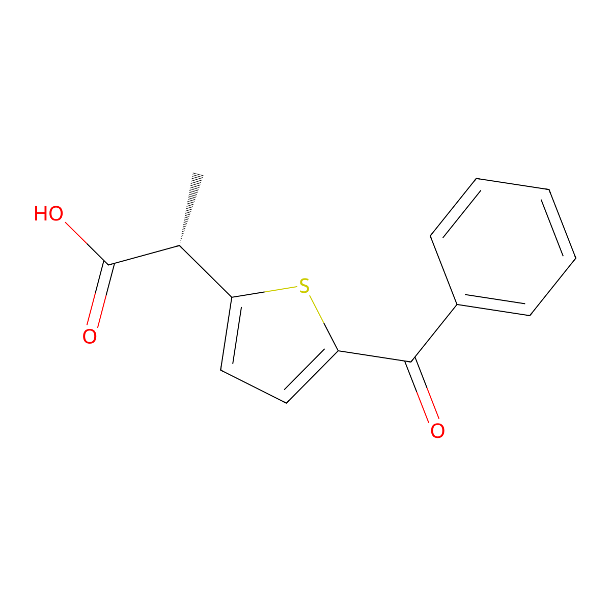 (S)-Tiaprofenic acid molecular structure, CAS 103667-50-1