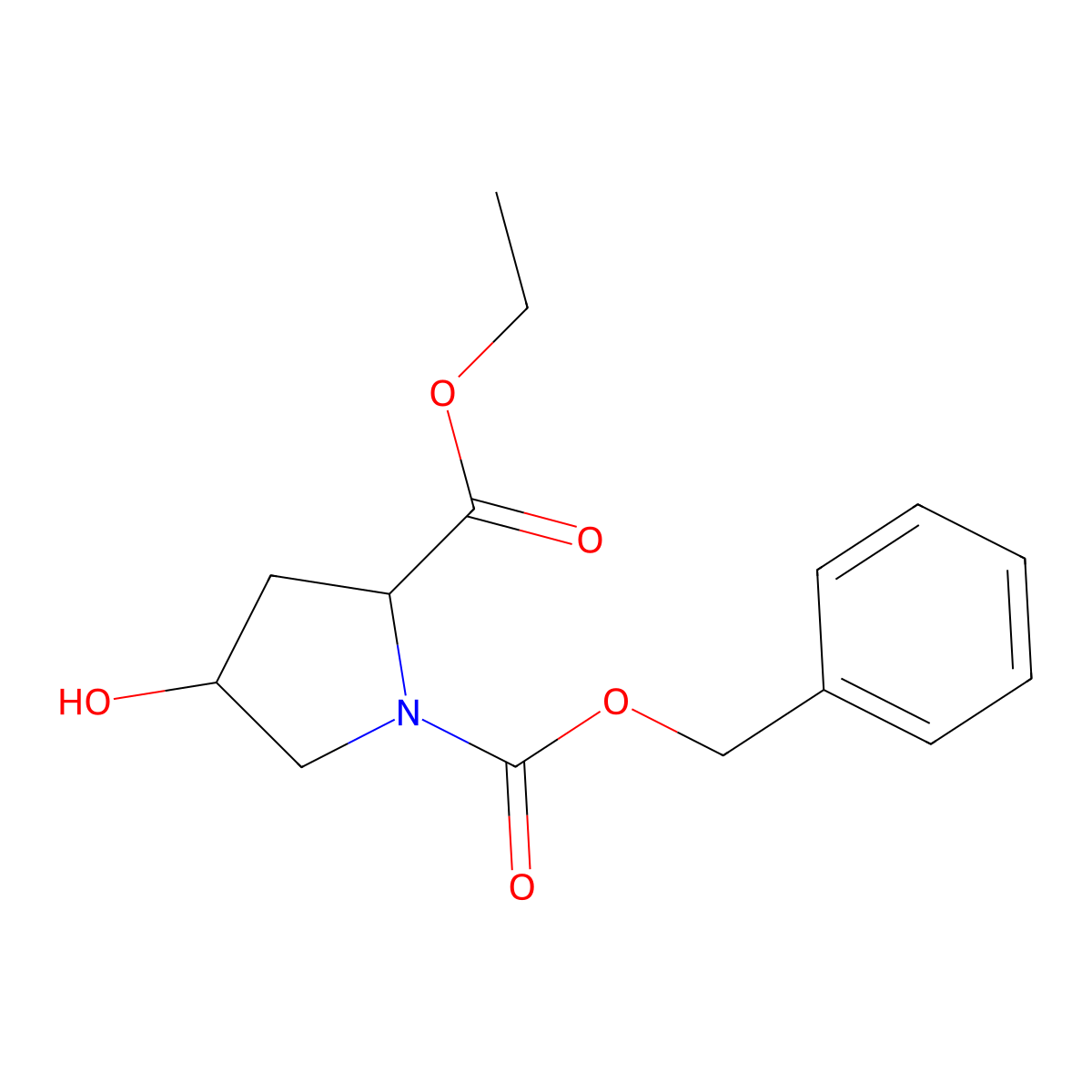 1-Cbz-4(R)-hydroxypyrrolidine-2-carboxylic acid ethyl ester molecular structure, CAS 103667-57-8