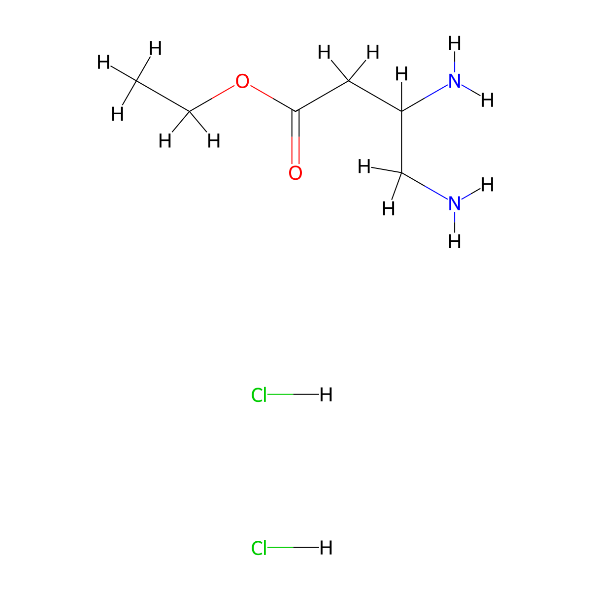 Ethyl 3,4-diaminobutanoate;dihydrochloride molecular structure, CAS 103668-15-1