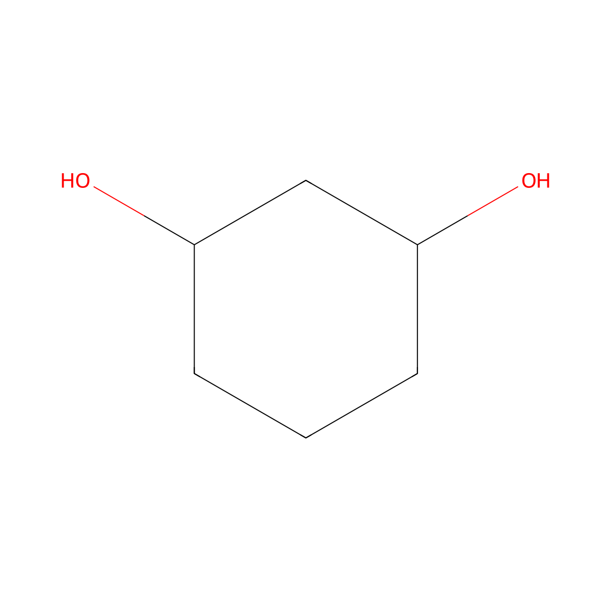 1,3-Cyclohexanediol, cis- molecular structure, CAS 103668-41-3