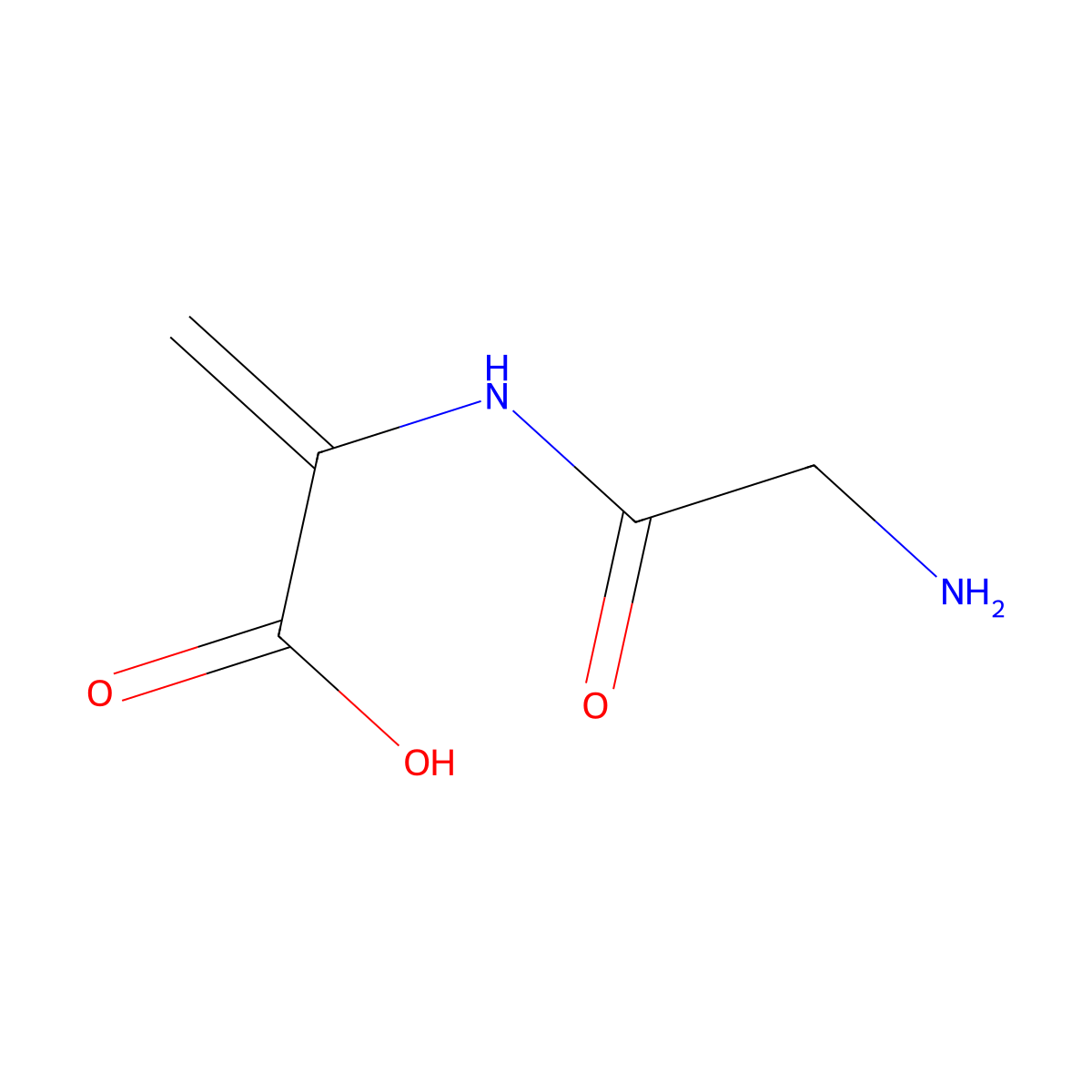 Glycyldehydroalanine molecular structure, CAS 10367-06-3