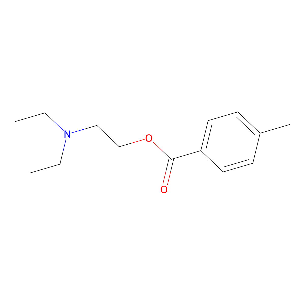 2-(Diethylamino)ethyl 4-methylbenzoate molecular structure, CAS 10367-89-2