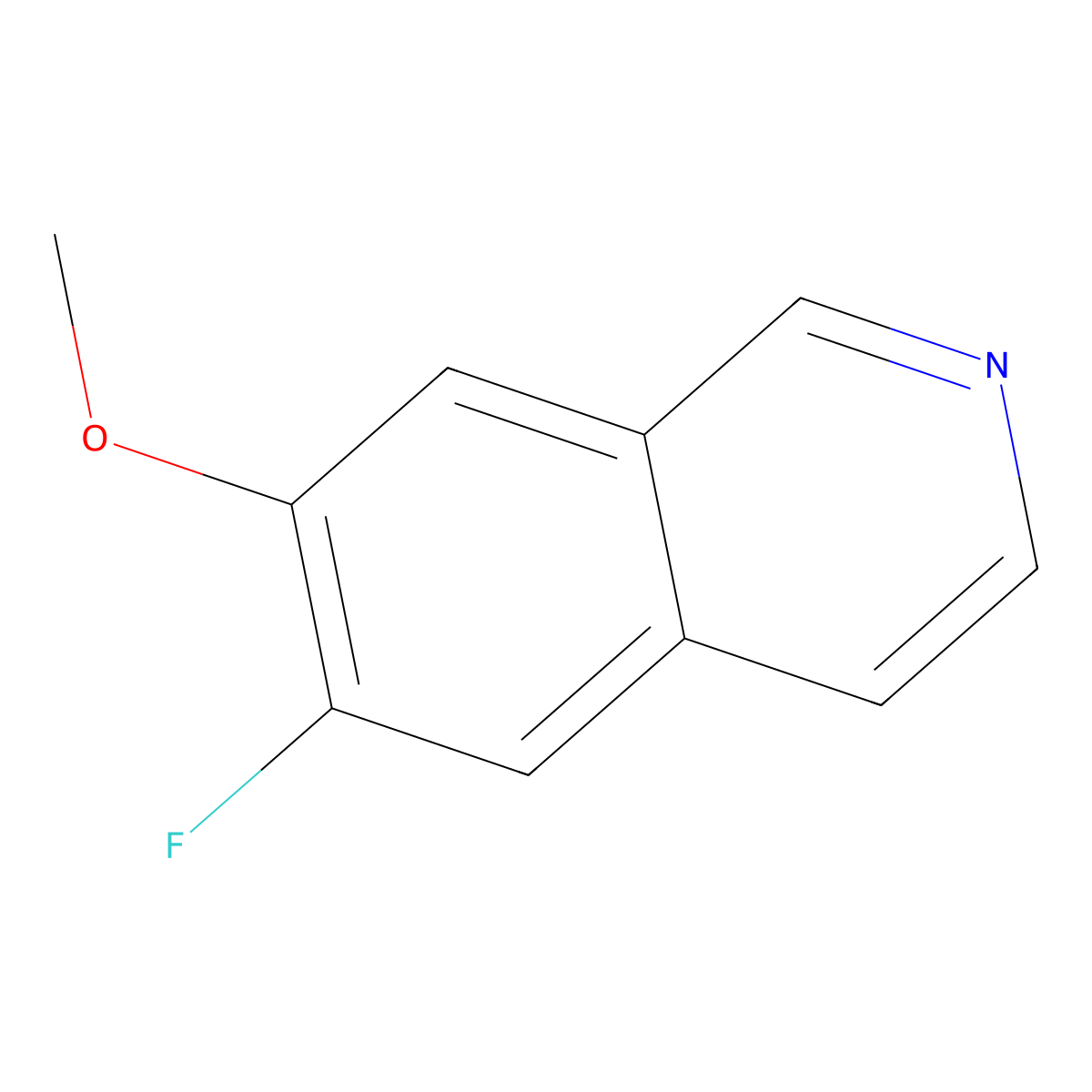 6-Fluoro-7-methoxyisoquinoline molecular structure, CAS 1036711-00-8