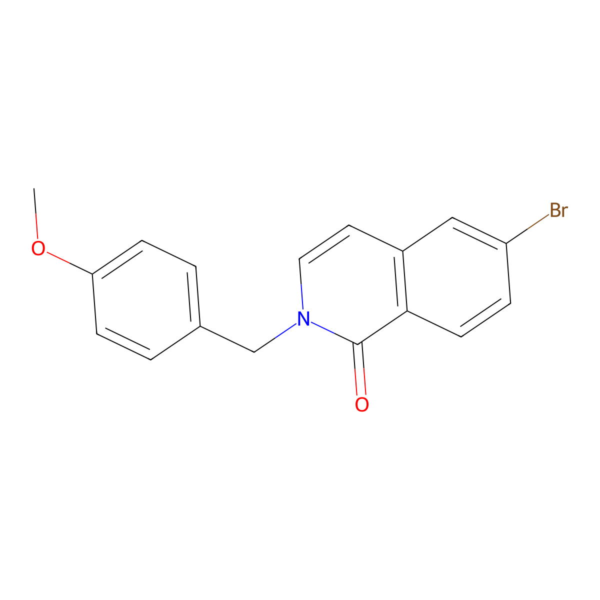 6-Bromo-2-(4-methoxy-benzyl)-2H-isoquinolin-1-one molecular structure, CAS 1036712-58-9