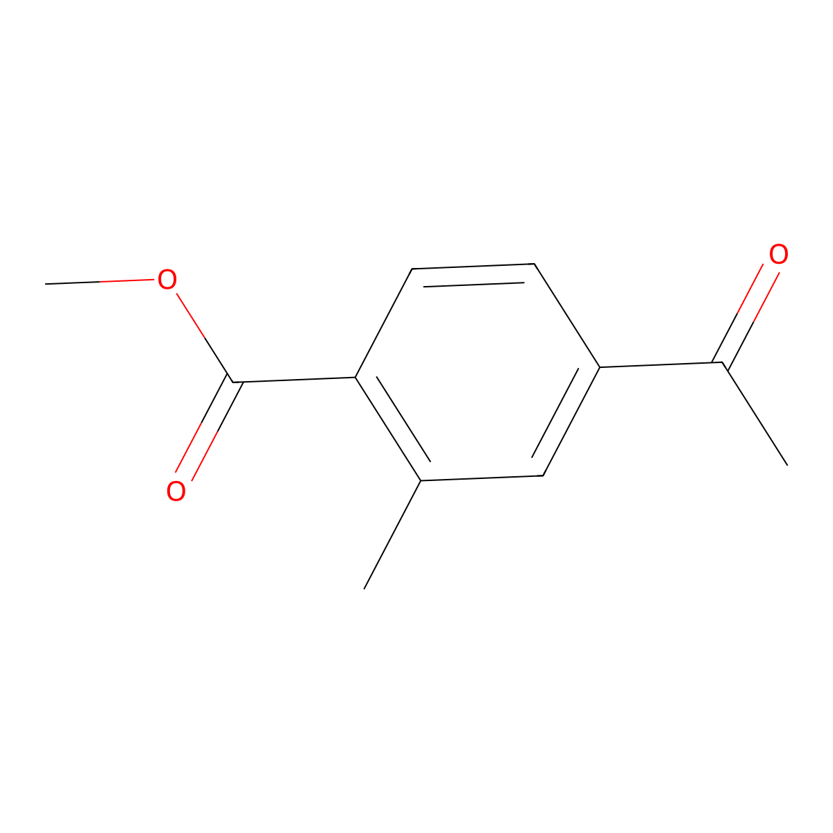 Methyl 4-acetyl-2-methylbenzoate molecular structure, CAS 1036715-60-2