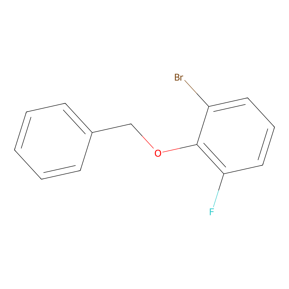 2-Benzyloxy-1-bromo-3-fluorobenzene molecular structure, CAS 1036724-55-6