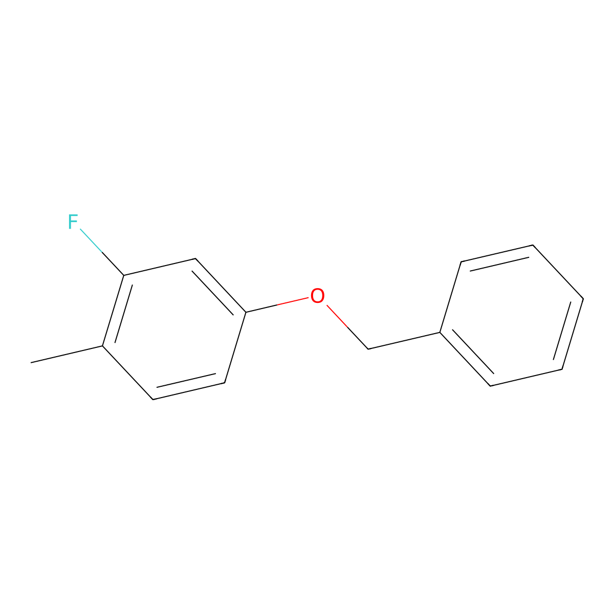 2-Fluoro-1-methyl-4-(phenylmethoxy)benzene molecular structure, CAS 1036724-56-7