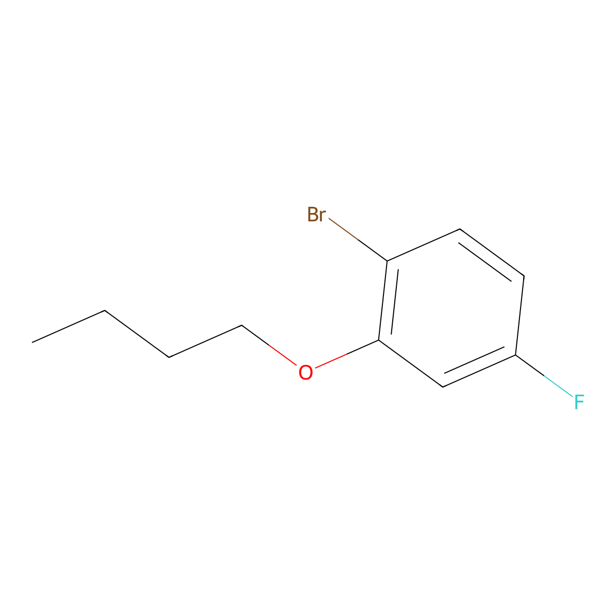 1-Bromo-2-butoxy-4-fluorobenzene molecular structure, CAS 1036724-57-8