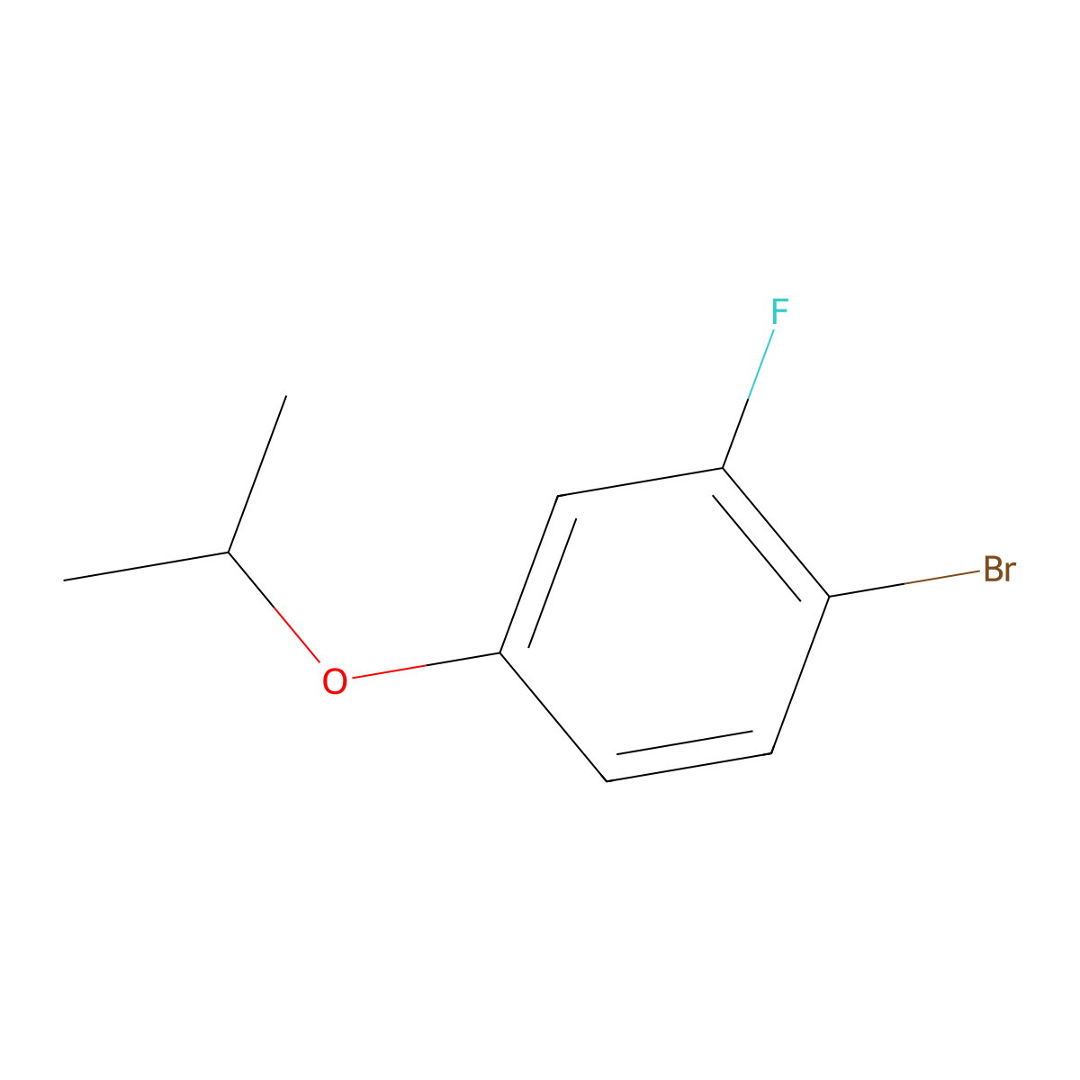 1-Bromo-2-fluoro-4-isopropoxybenzene molecular structure, CAS 1036724-61-4