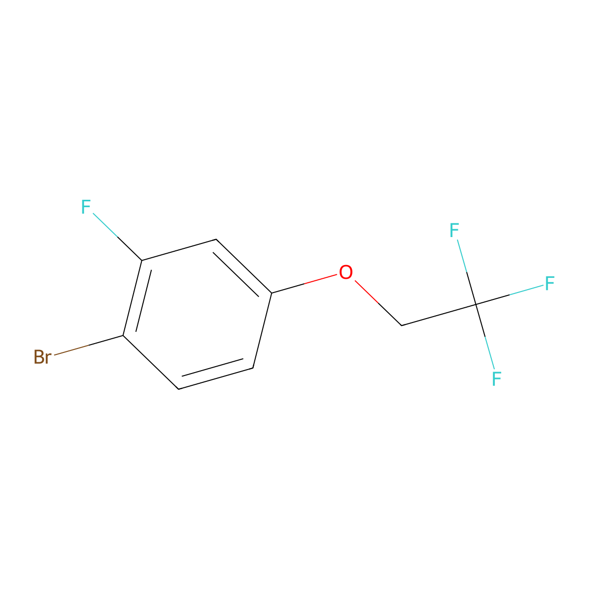 1-Bromo-2-fluoro-4-(2,2,2-trifluoroethoxy)-benzene molecular structure, CAS 1036724-63-6