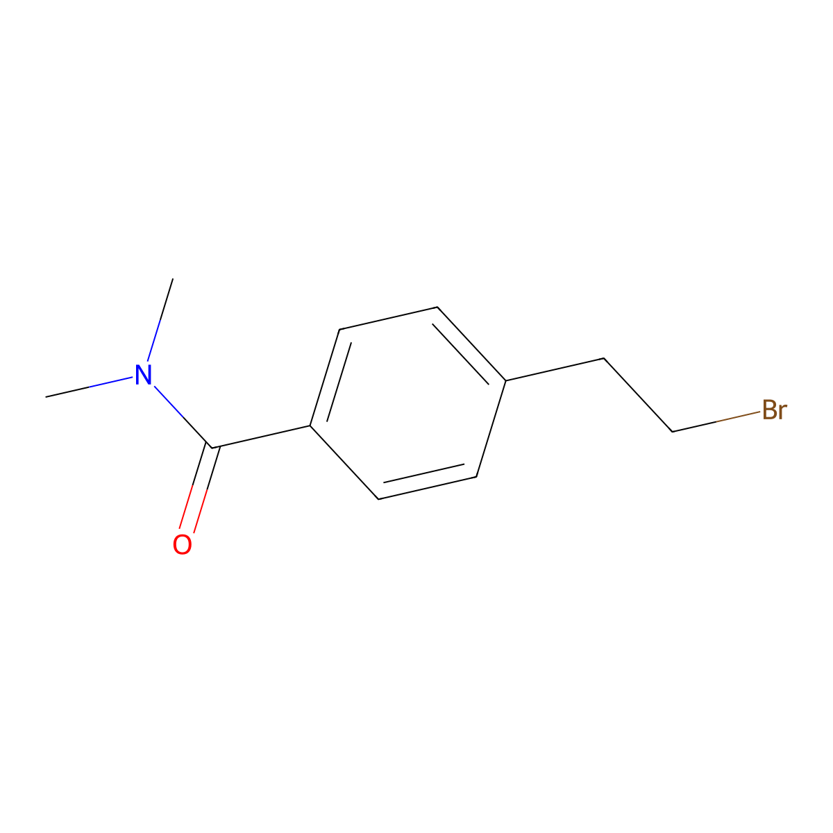 4-(2-bromoethyl)-N,N-dimethylbenzamide molecular structure, CAS 1036732-53-2