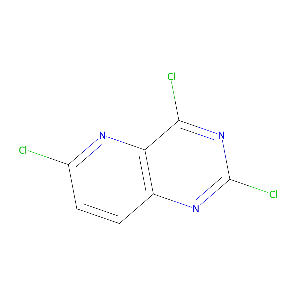 2,4,6-Trichloropyrido[3,2-d]pyrimidine molecular structure, CAS 1036738-12-1
