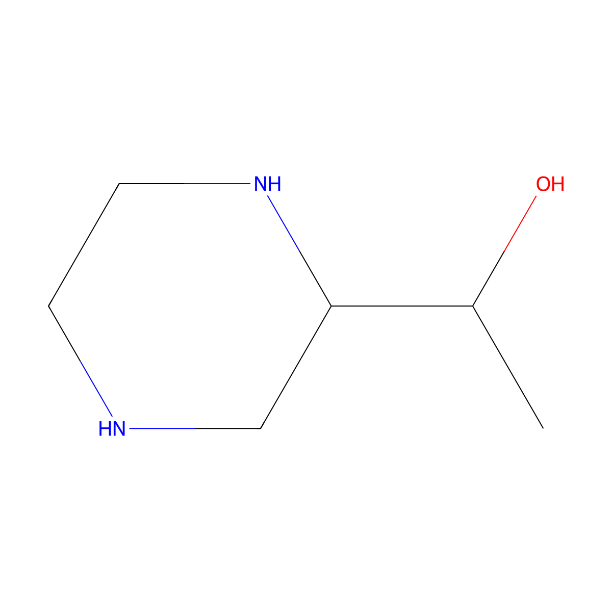 (R)-1-((R)-piperazin-2-yl)ethan-1-ol molecular structure, CAS 1036741-10-2