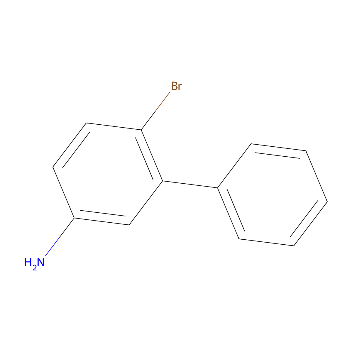6-Bromo-[1,1'-biphenyl]-3-amine molecular structure, CAS 1036750-83-0