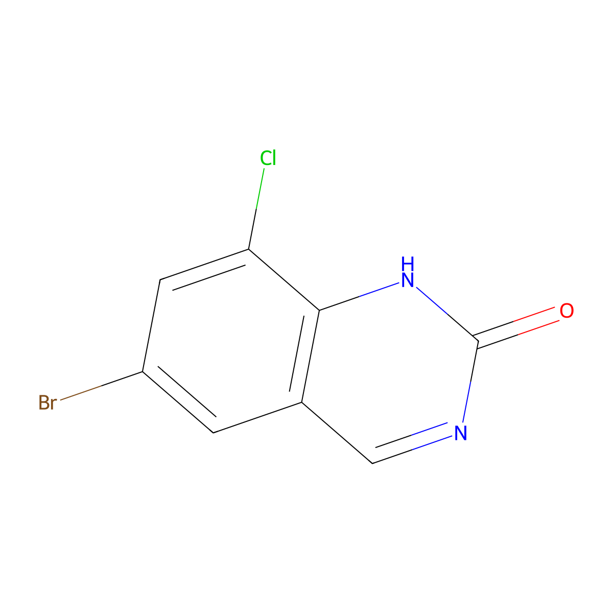 6-Bromo-8-chloroquinazolin-2(1H)-one molecular structure, CAS 1036755-78-8