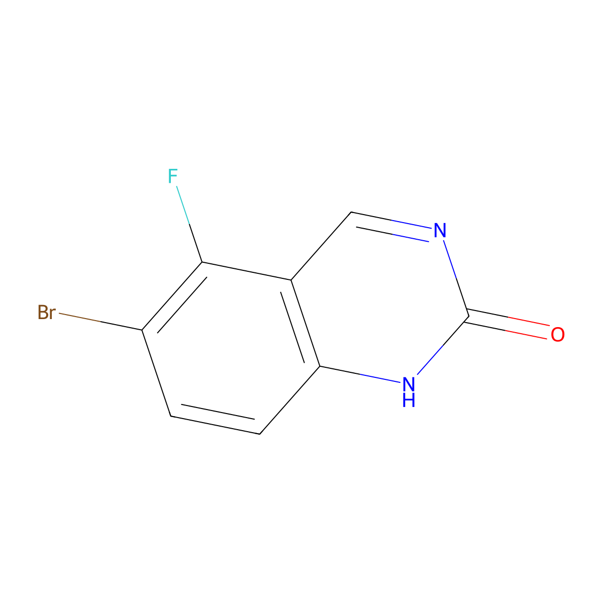6-bromo-5-fluoroquinazolin-2(1H)-one molecular structure, CAS 1036756-06-5