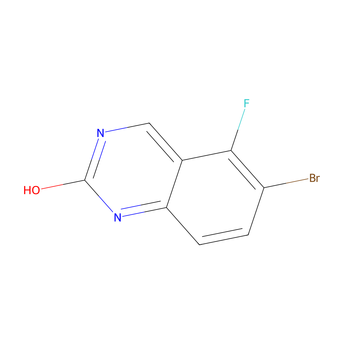 6-bromo-5-fluoroquinazolin-2(1H)-one molecular structure, CAS 1036756-06-5