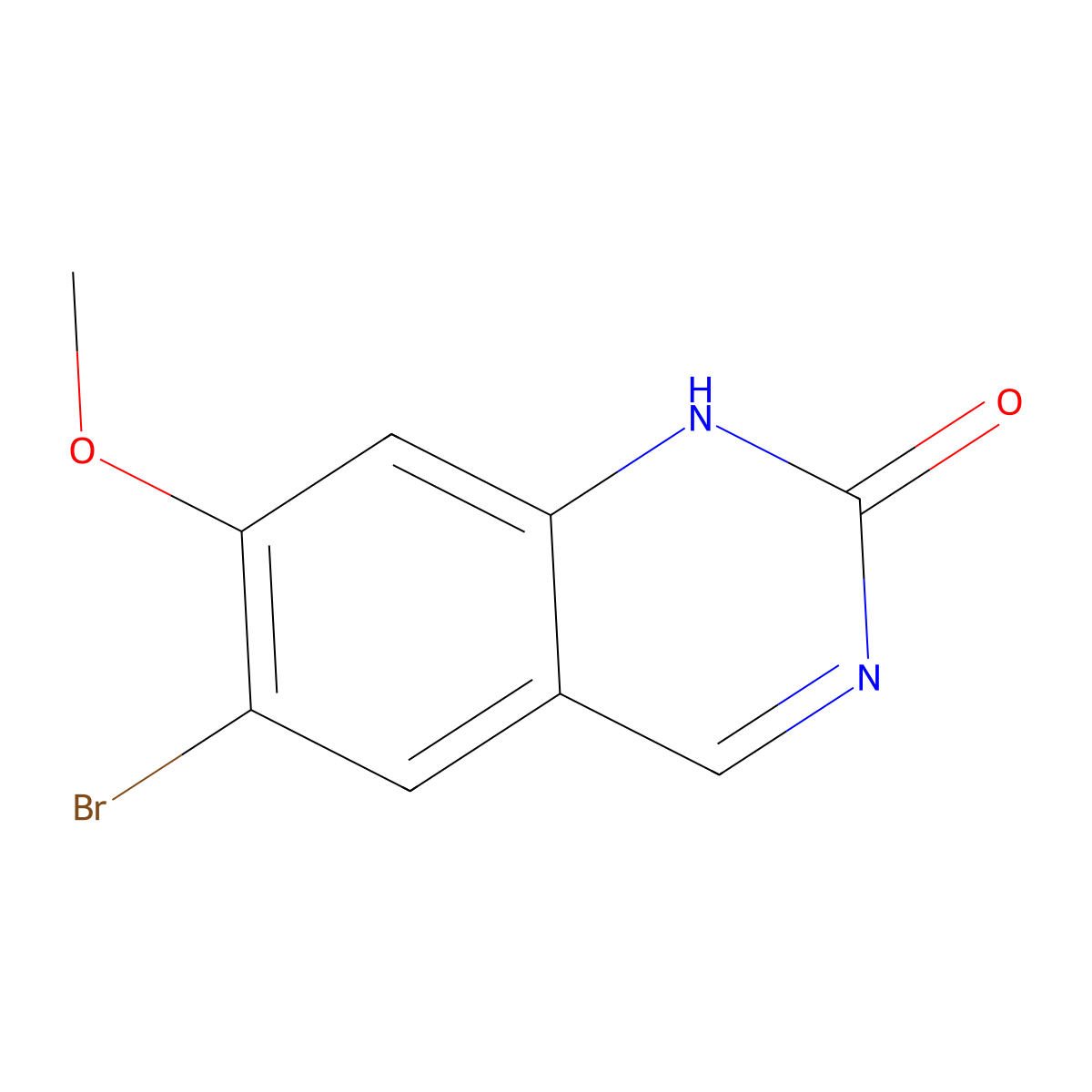 6-bromo-7-methoxyquinazolin-2(1H)-one molecular structure, CAS 1036756-12-3