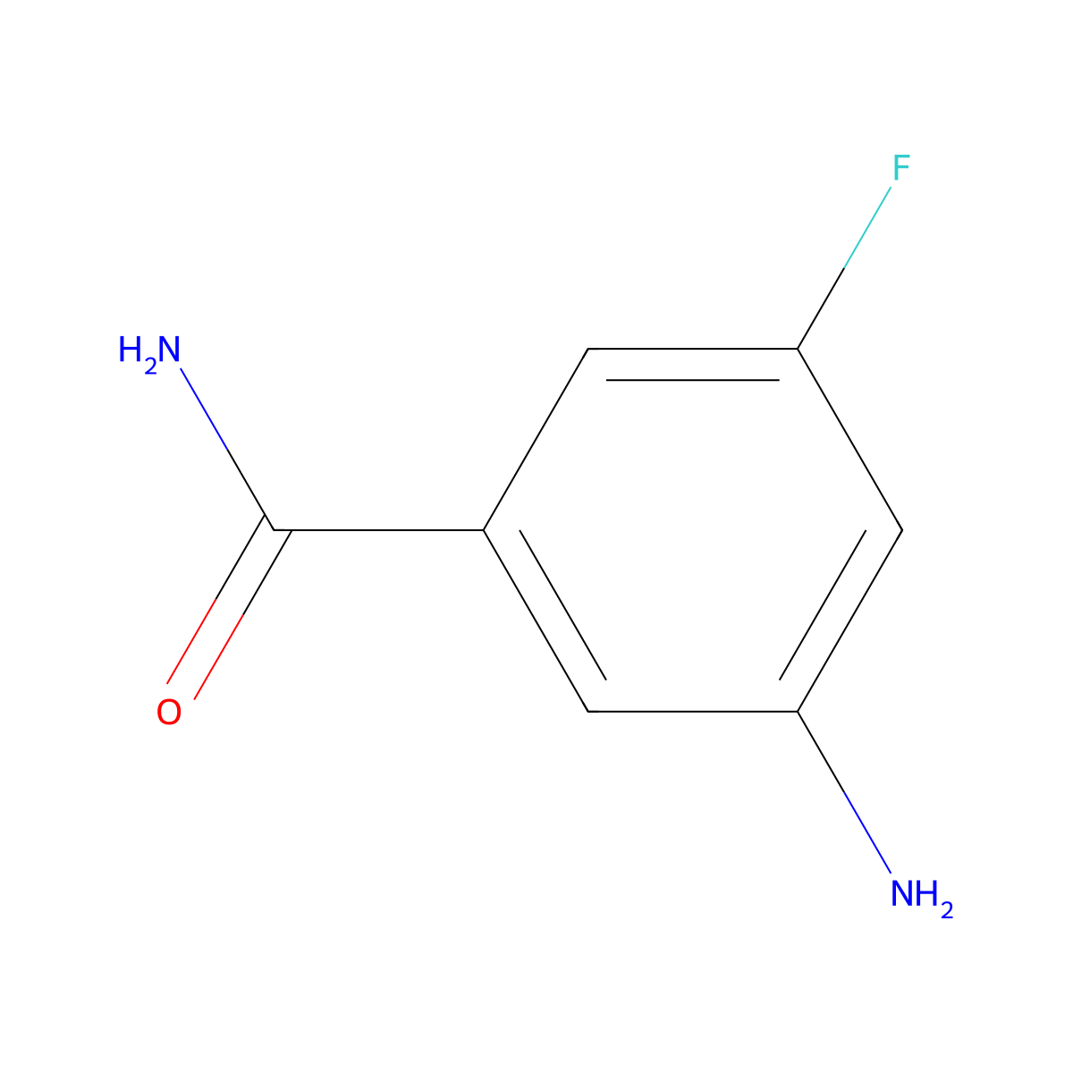 3-Amino-5-fluorobenzamide molecular structure, CAS 1036757-40-0