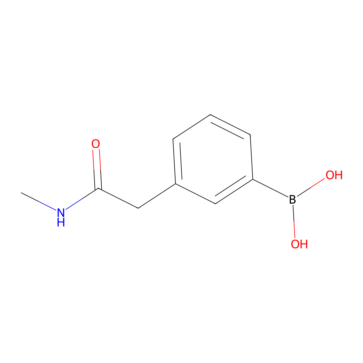 {3-[(Methylcarbamoyl)methyl]phenyl}boronic acid molecular structure, CAS 1036761-97-3