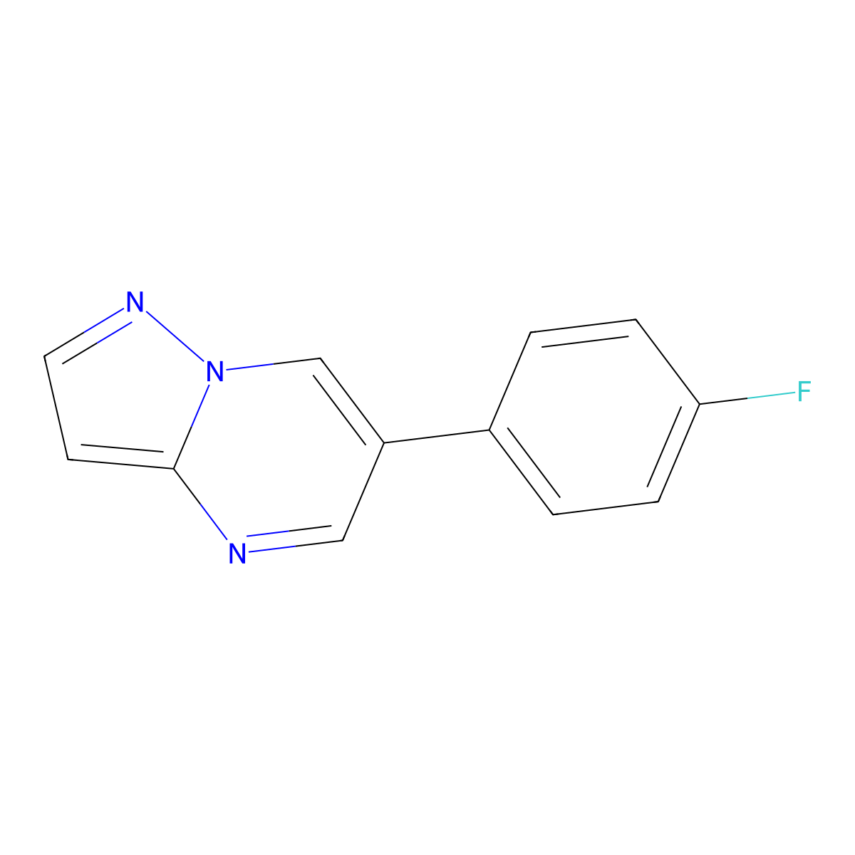6-(4-Fluorophenyl)pyrazolo[1,5-a]pyrimidine molecular structure, CAS 1036762-04-5