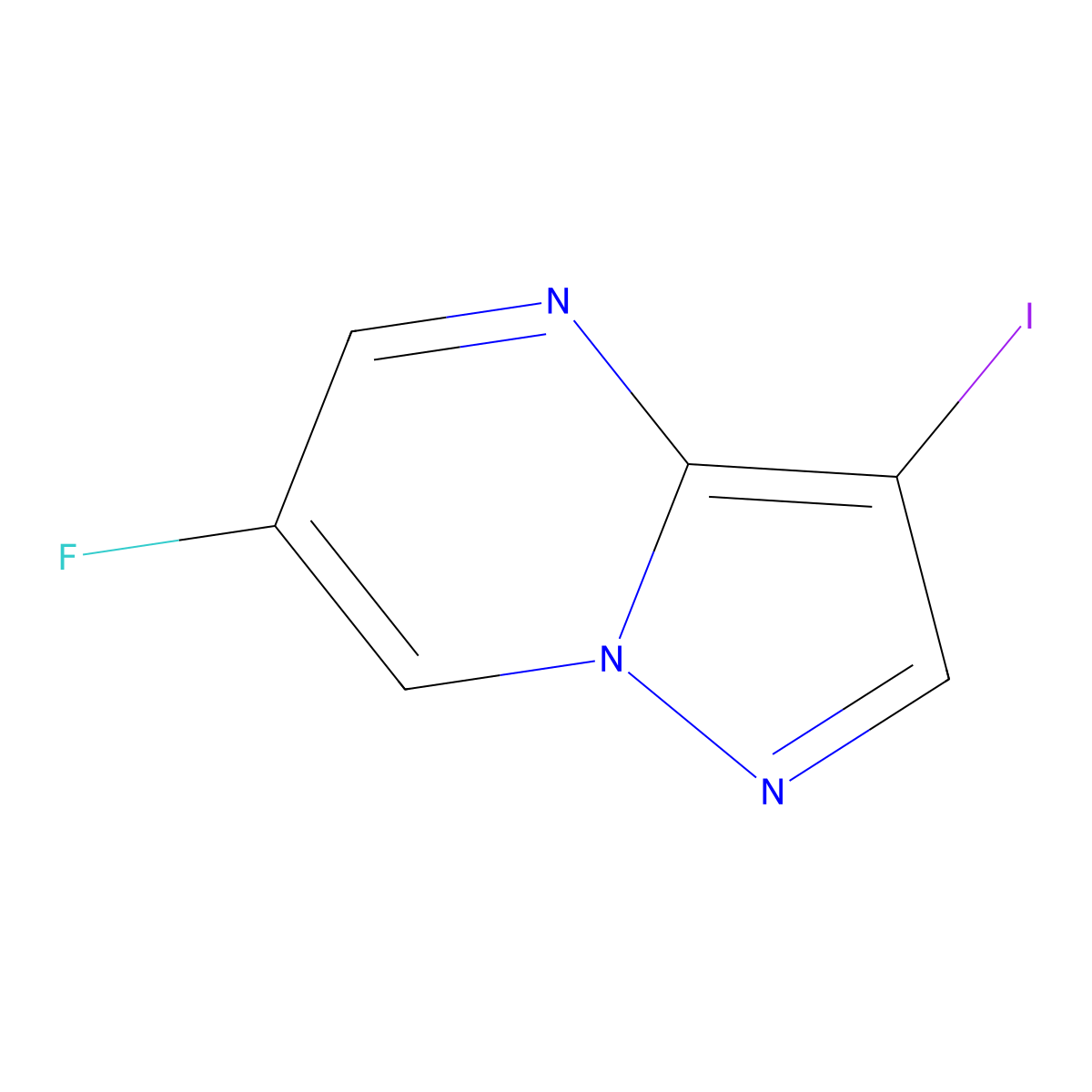 6-Fluoro-3-iodopyrazolo[1,5-a]pyrimidine molecular structure, CAS 1036762-16-9