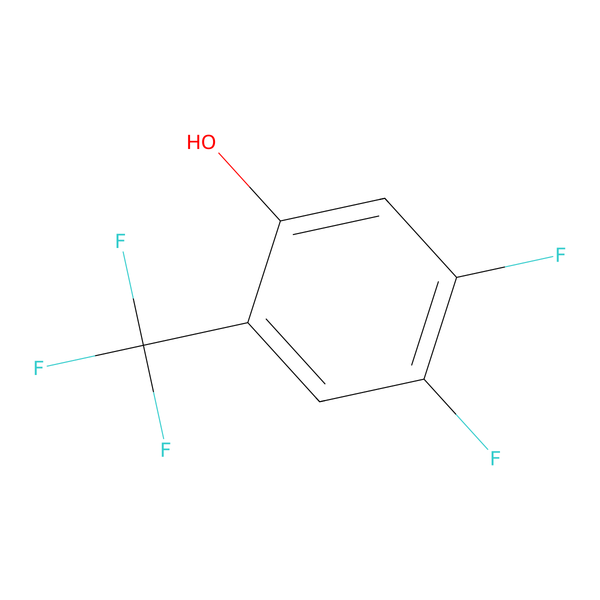 4,5-Difluoro-2-(trifluoromethyl)phenol molecular structure, CAS 1036762-53-4