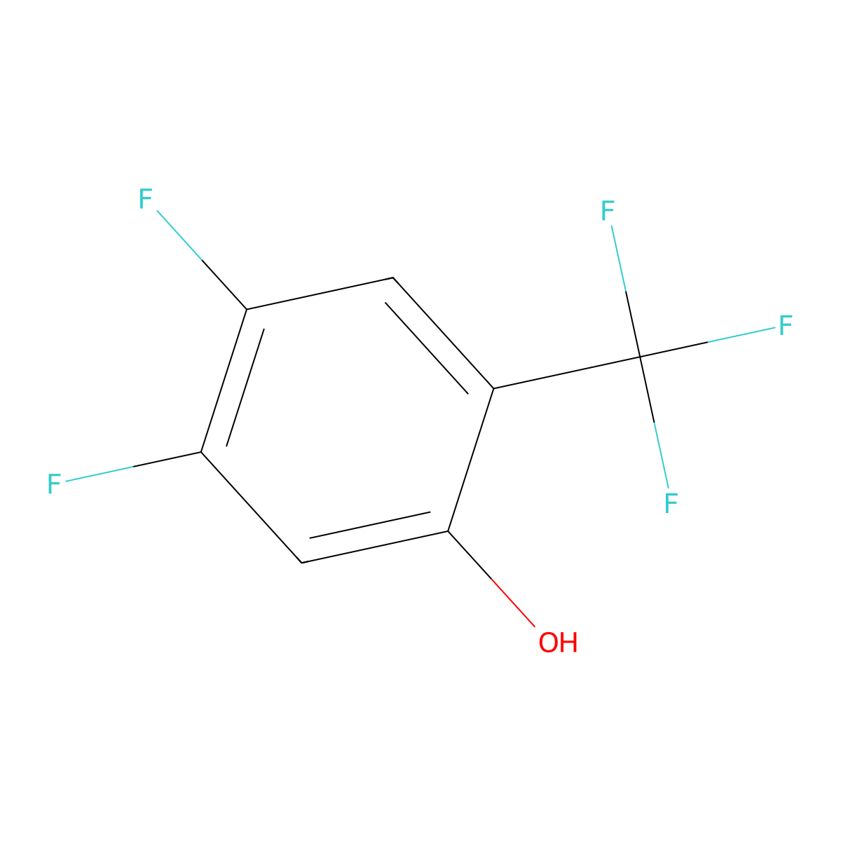 4,5-Difluoro-2-(trifluoromethyl)phenol molecular structure, CAS 1036762-53-4