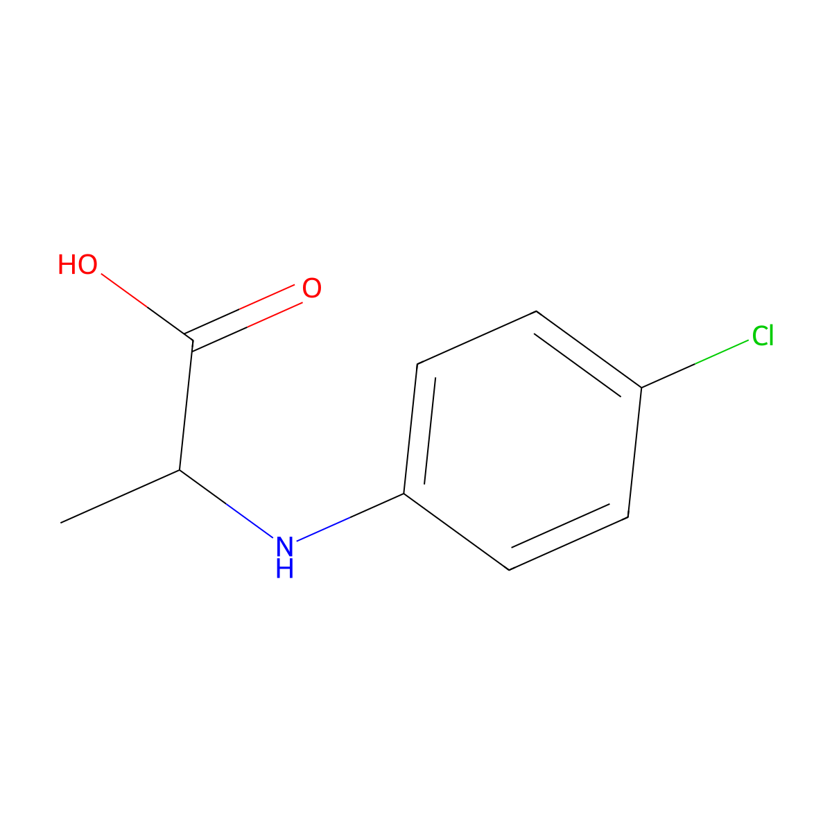 (2S)-2-[(4-chlorophenyl)amino]propanoic acid molecular structure, CAS 103678-25-7