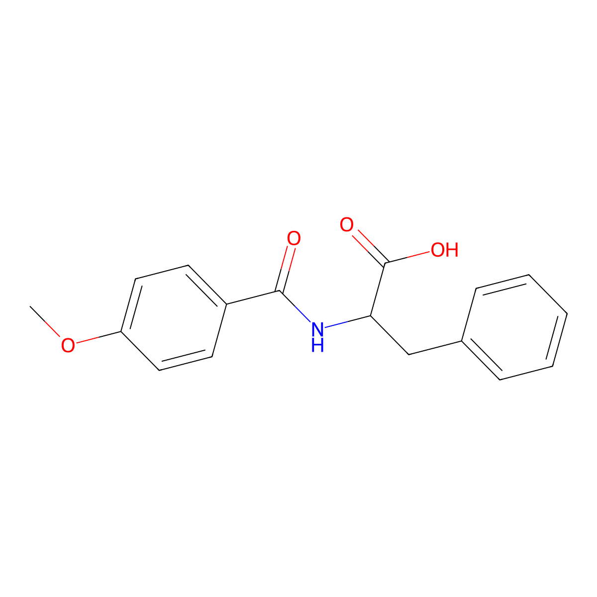 2-(4-Methoxy-benzoylamino)-3-phenyl-propionic acid molecular structure, CAS 103678-74-6