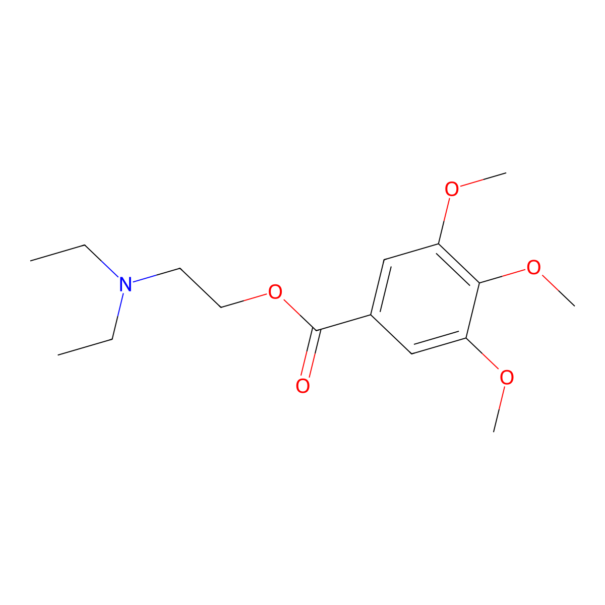 2-(Diethylamino)ethyl 3,4,5-trimethoxybenzoate molecular structure, CAS 10368-09-9
