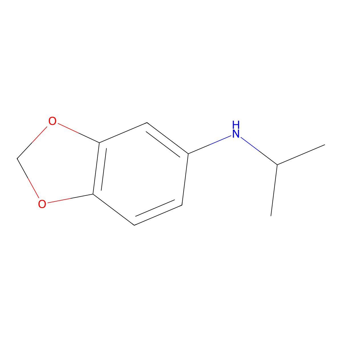 N-(Propan-2-yl)-2H-1,3-benzodioxol-5-amine molecular structure, CAS 10368-14-6