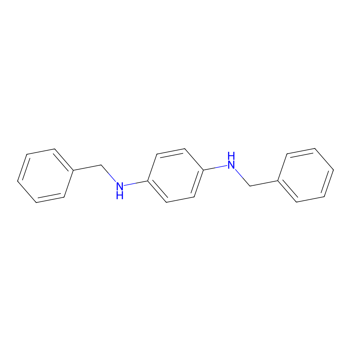 N,N'-Dibenzyl-p-phenylenediamine molecular structure, CAS 10368-25-9